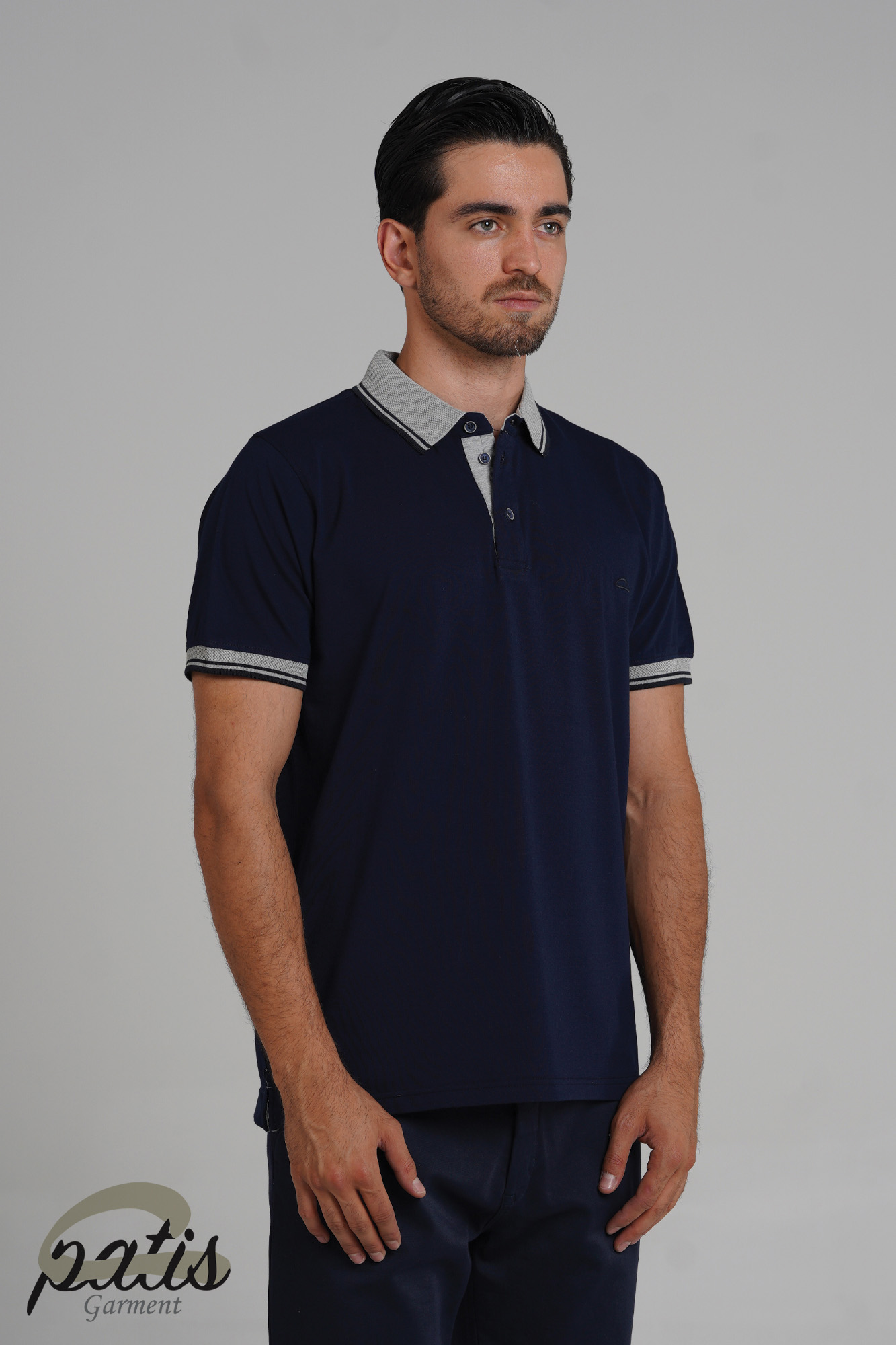 پولوشرت یقه دورنگ