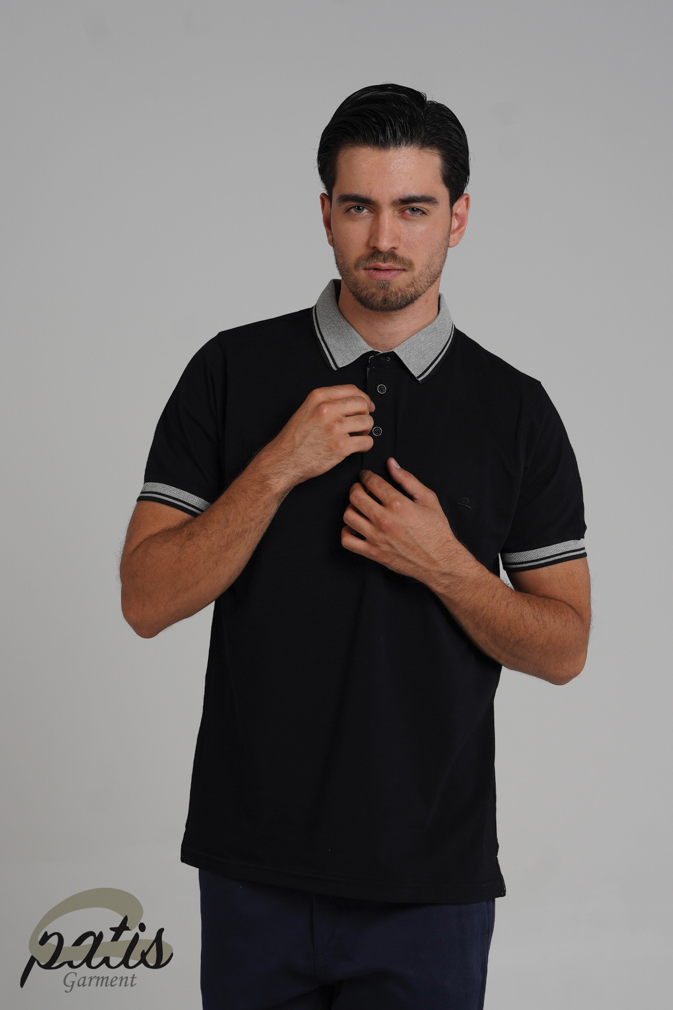 پولوشرت یقه دورنگ