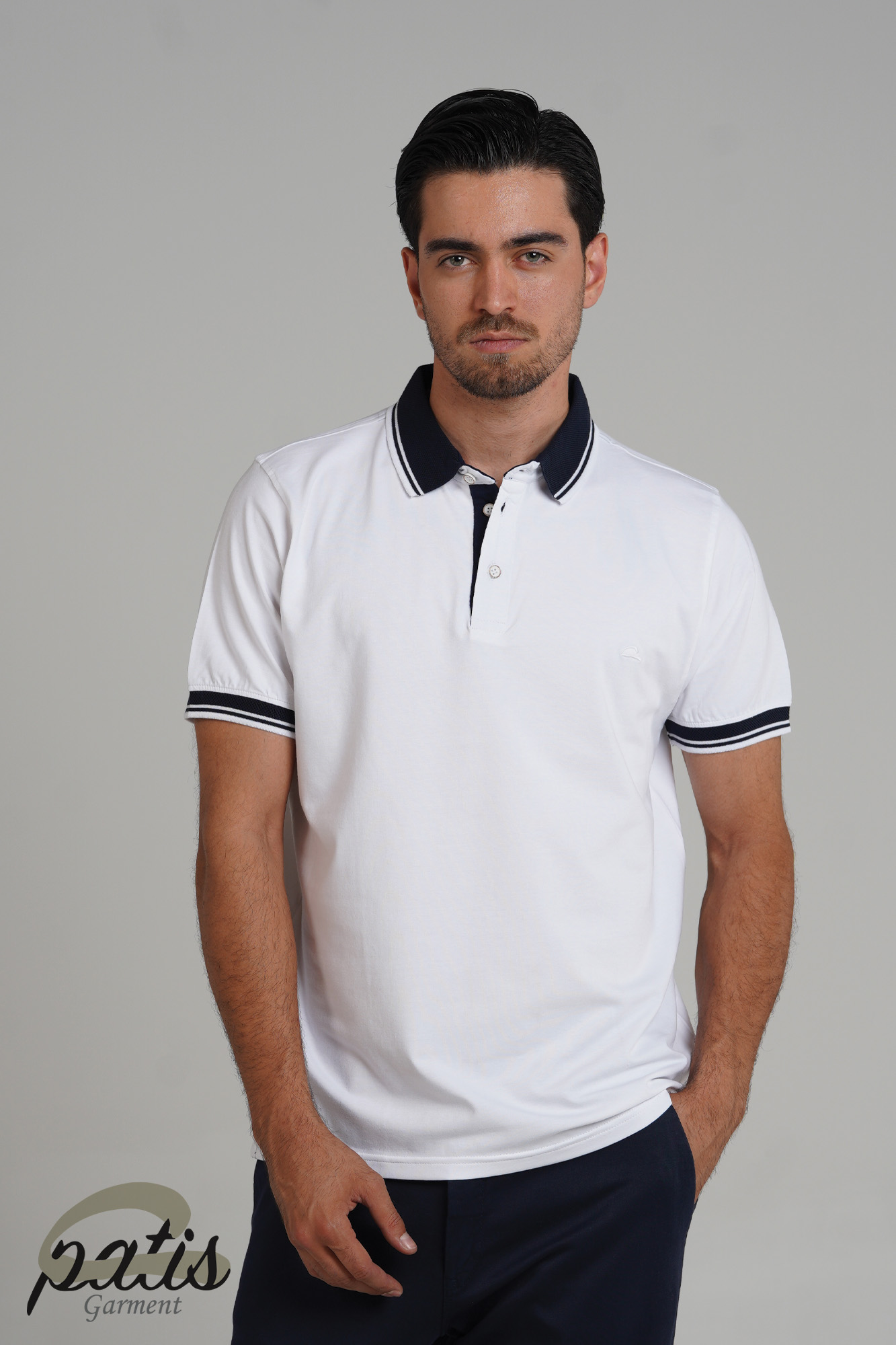 پولوشرت یقه دورنگ