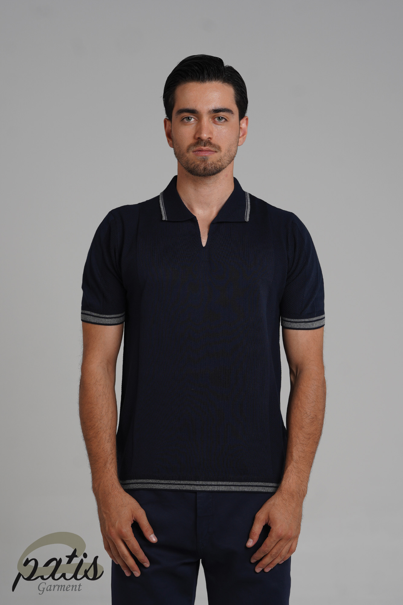 پولوشرت یقه باز دورنگ