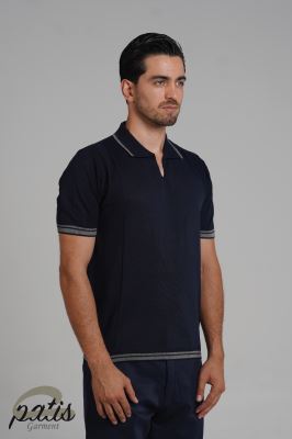 پولوشرت یقه باز دورنگ