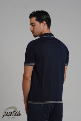 پولوشرت یقه باز دورنگ