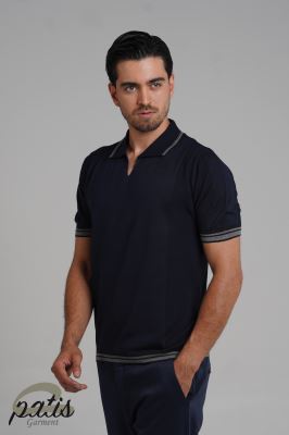 پولوشرت یقه باز دورنگ