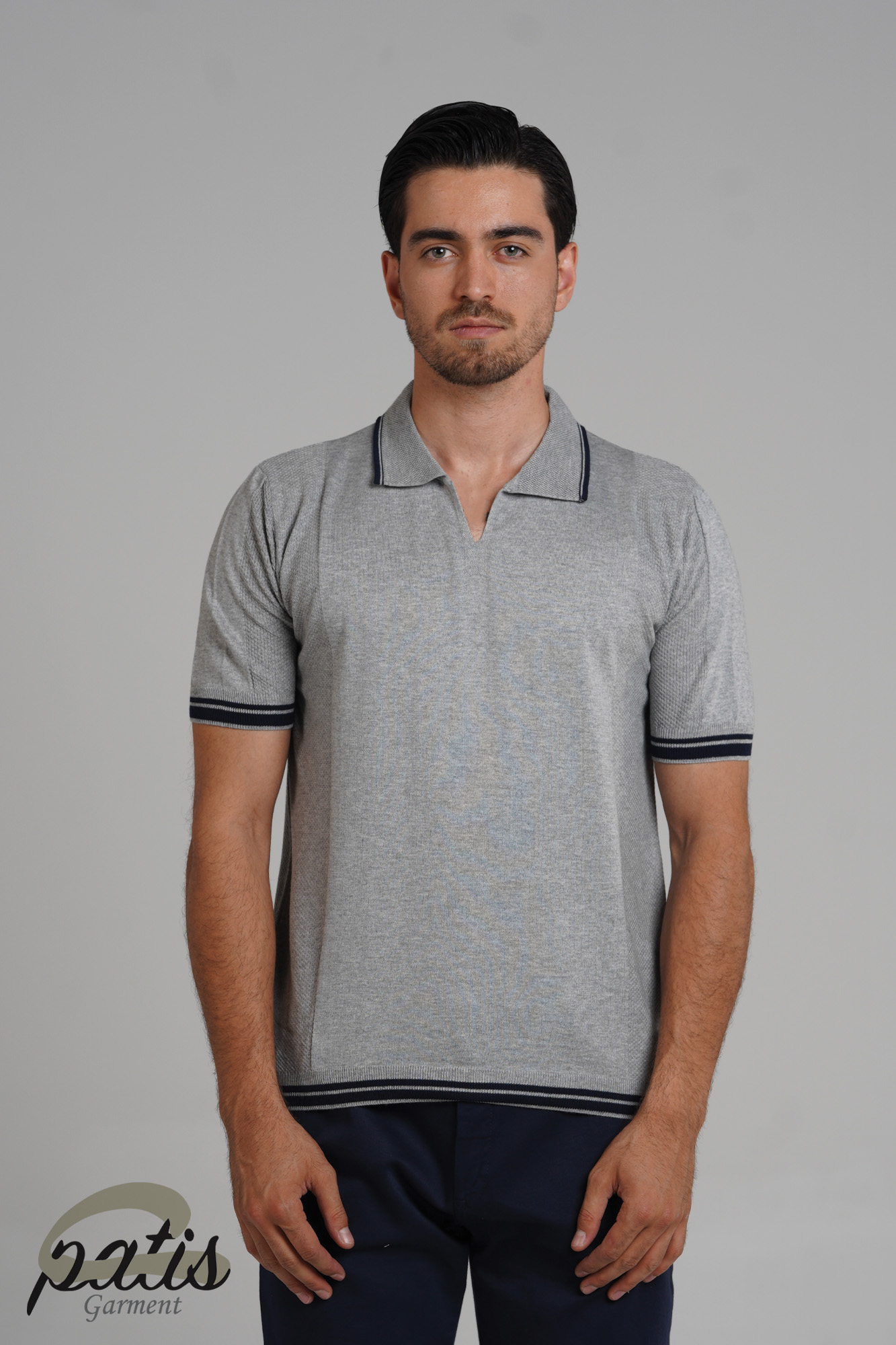 پولوشرت یقه باز دورنگ