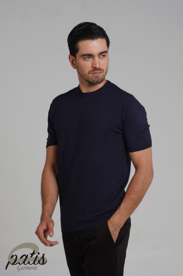 تیشرت یقه کشباف