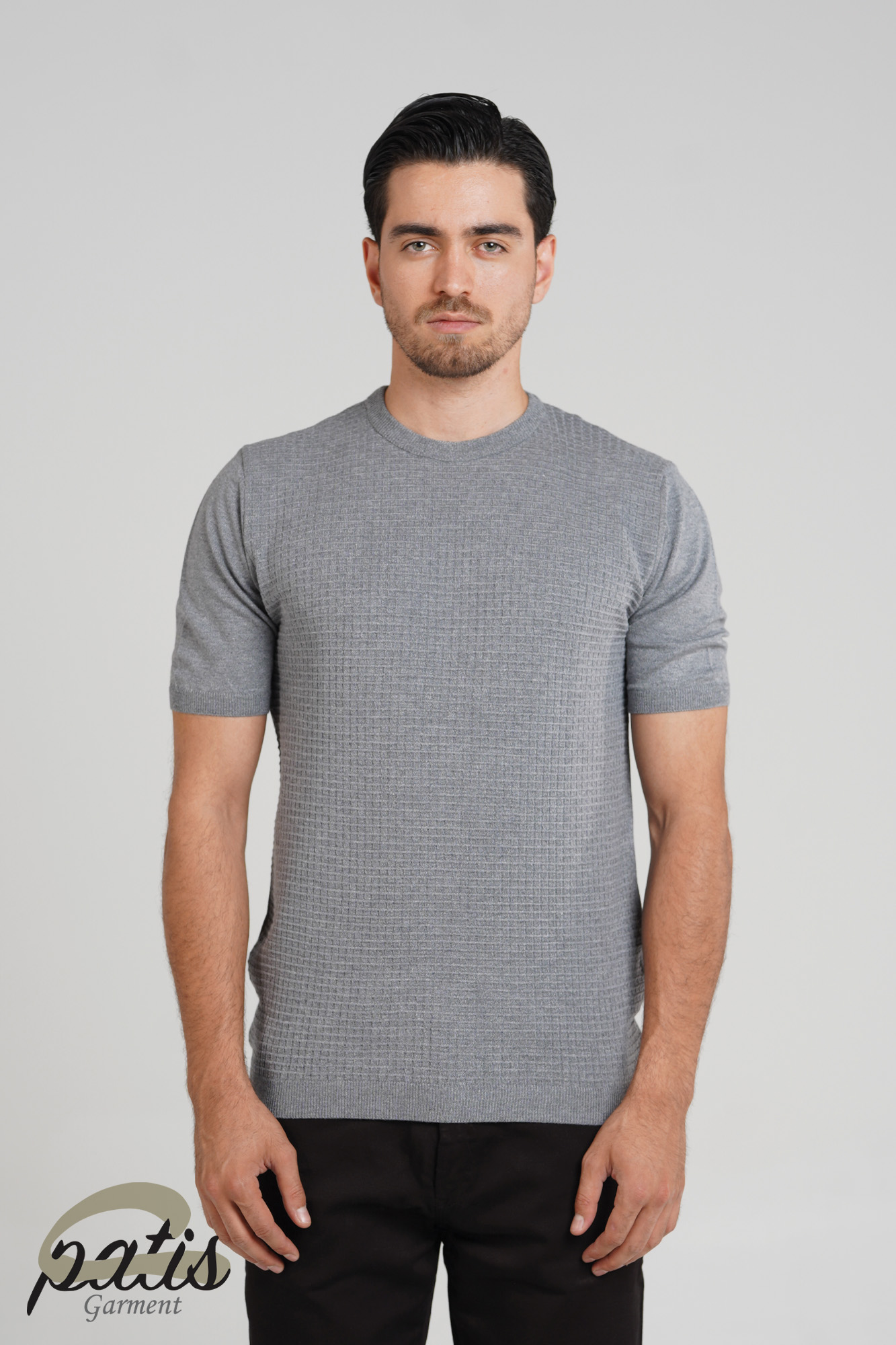 تیشرت یقه کشباف