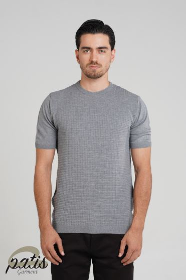 تیشرت یقه کشباف