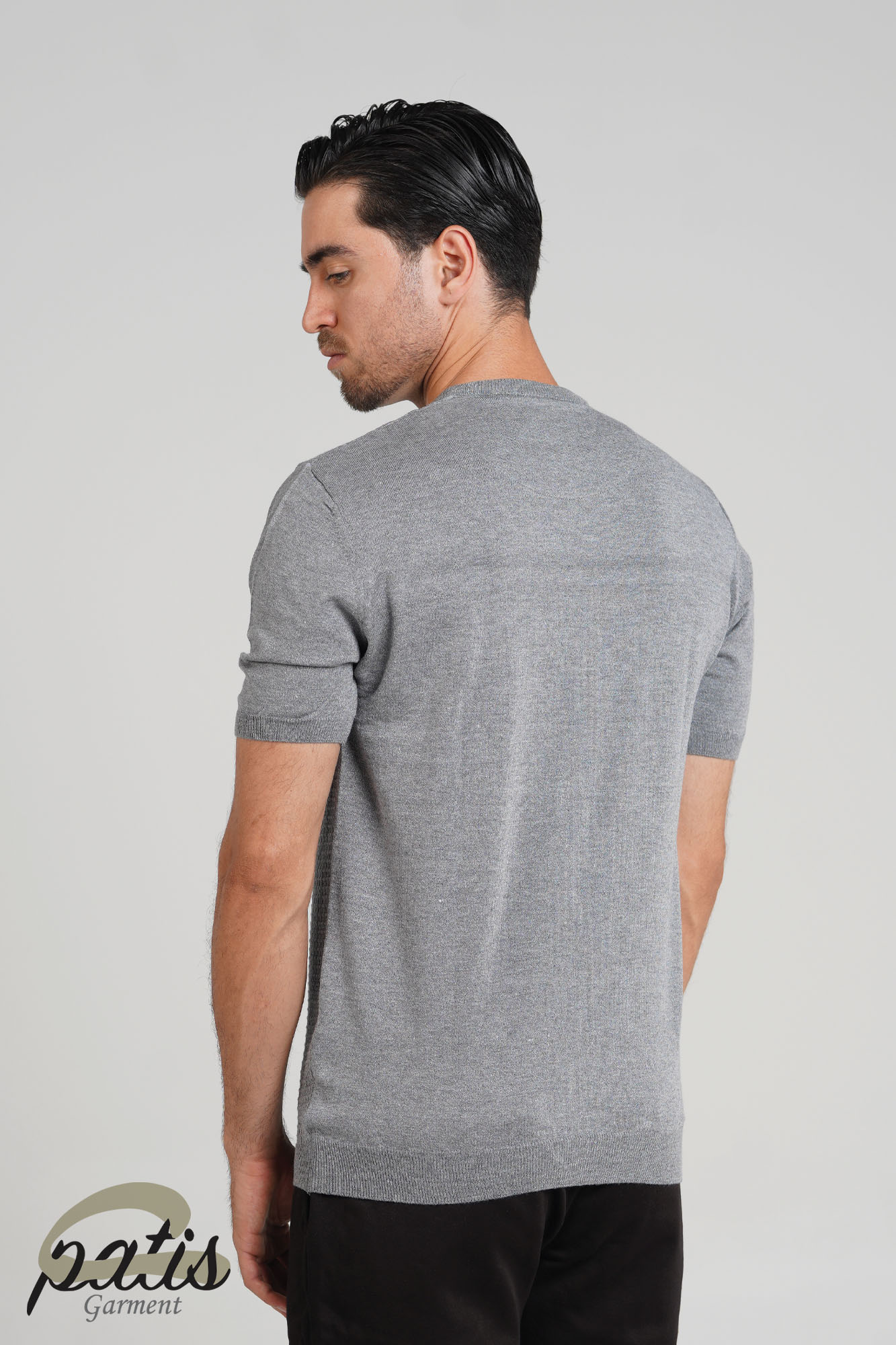 تیشرت یقه کشباف