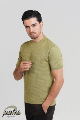 تیشرت یقه کشباف