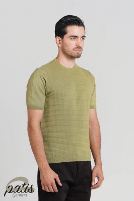 تیشرت یقه کشباف