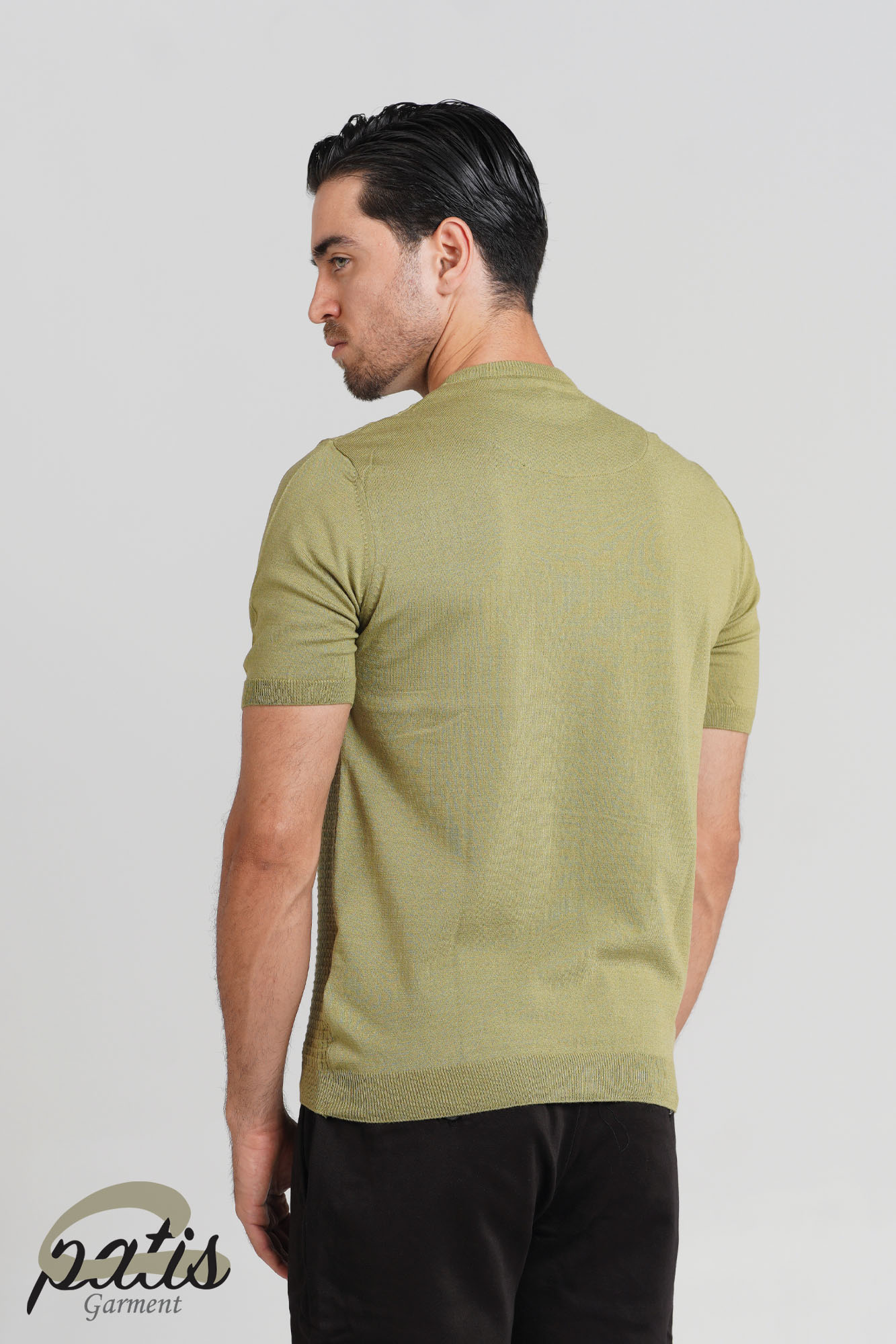 تیشرت یقه کشباف