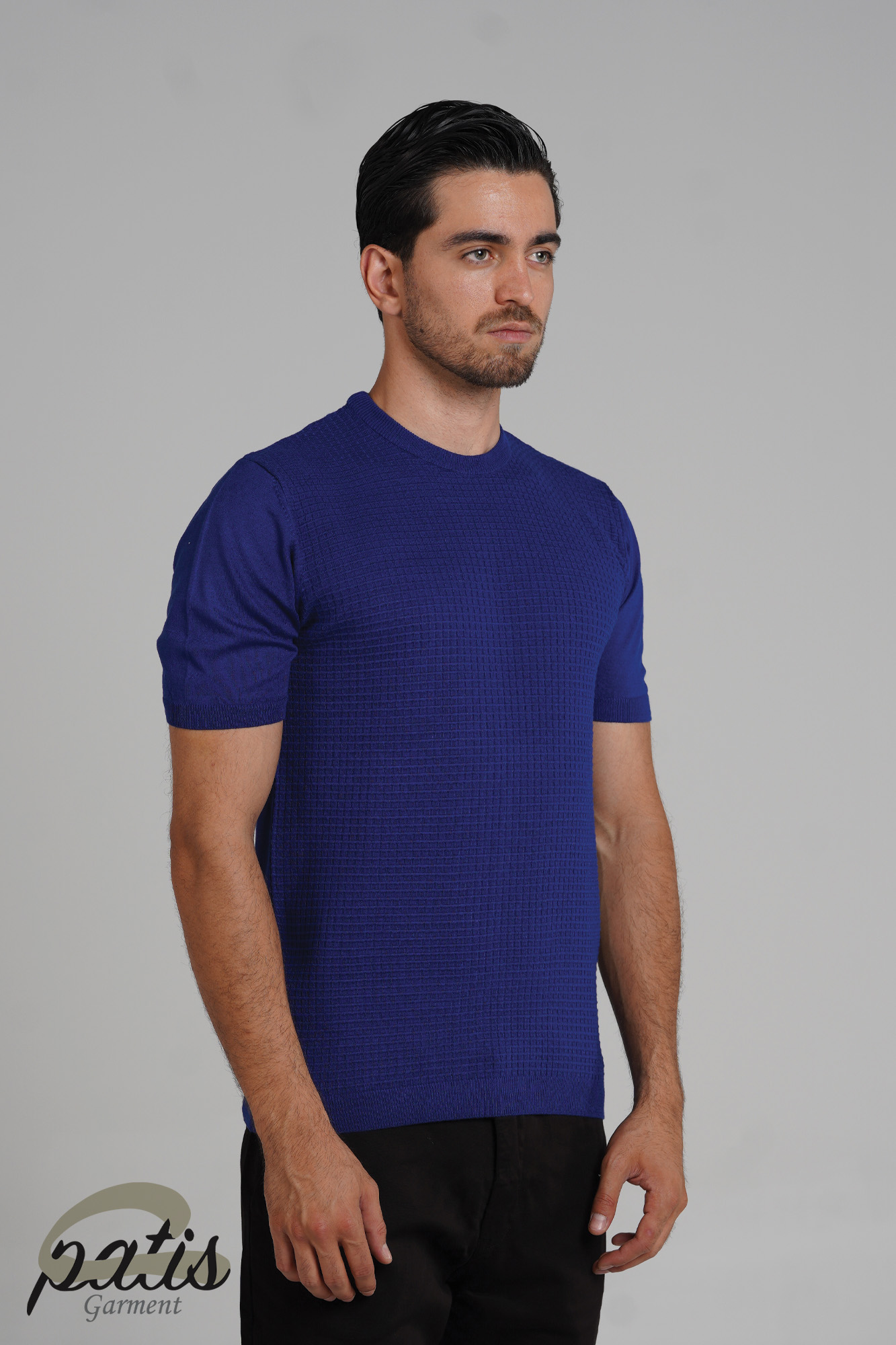 تیشرت یقه کشباف