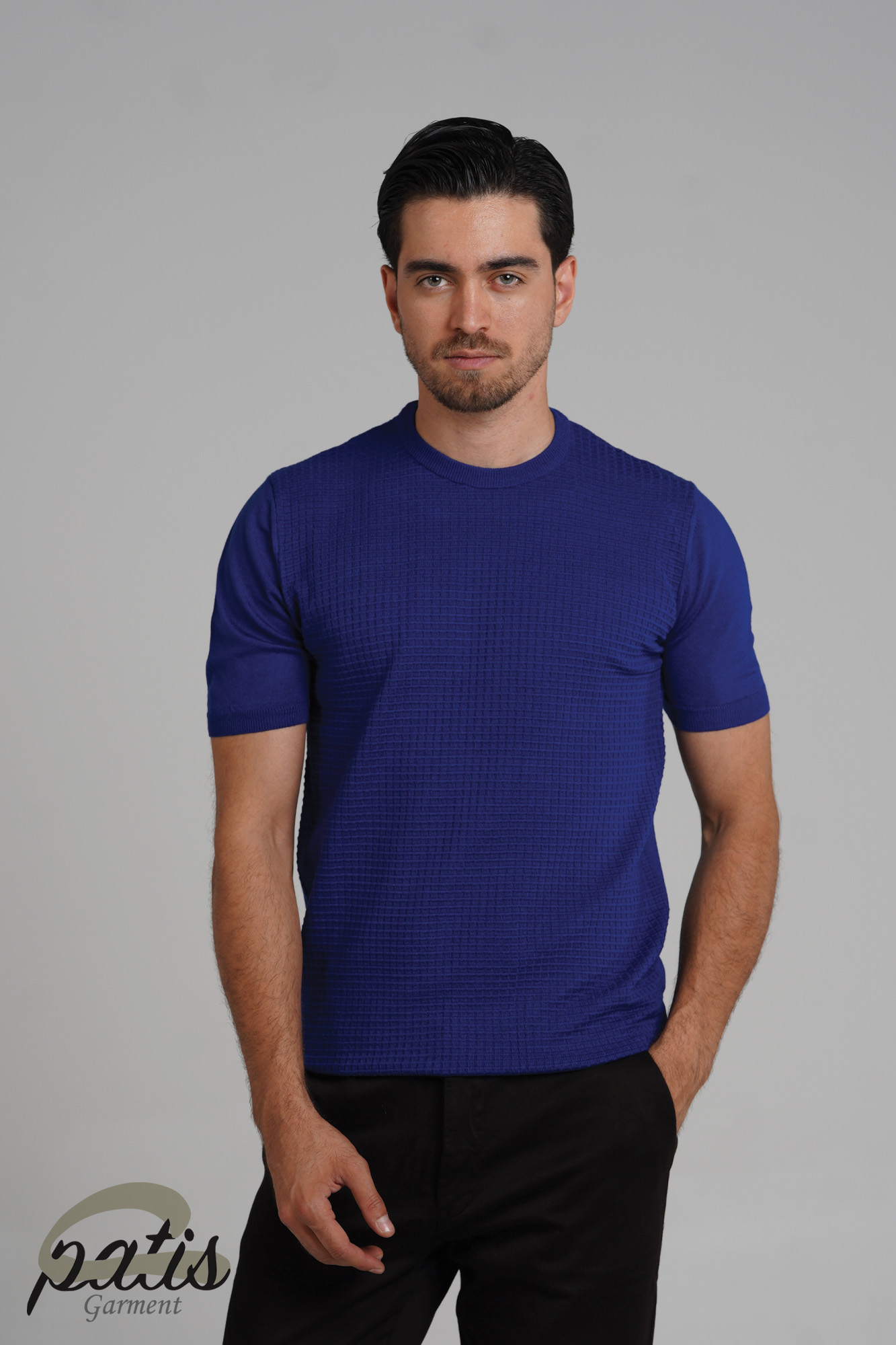 تیشرت یقه کشباف