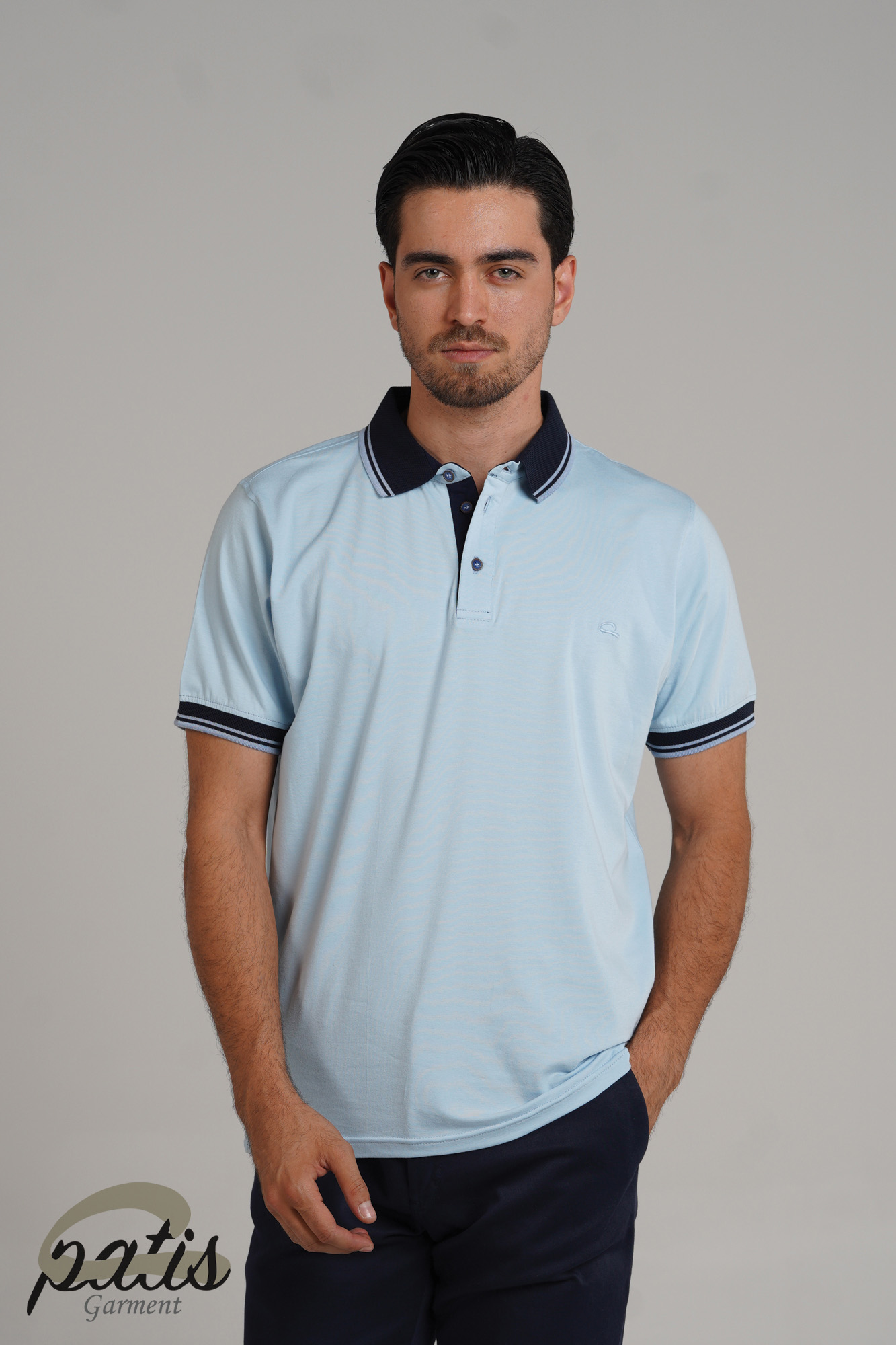 پولوشرت یقه دورنگ